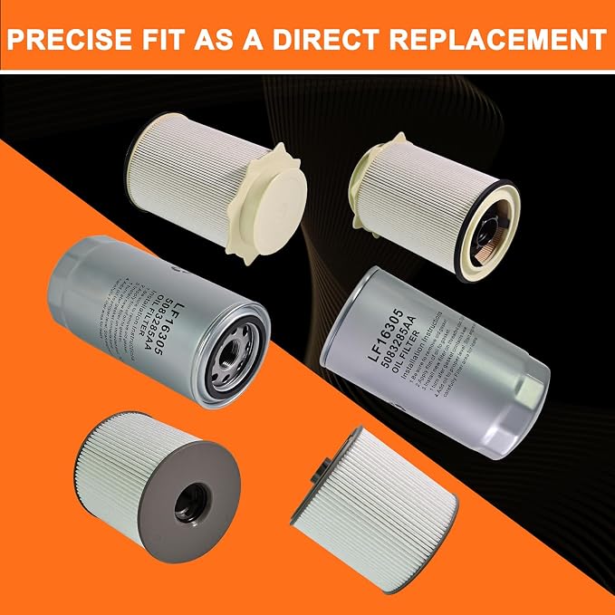 Oil Filter and Fuel Filter Water Separator Set Compatible