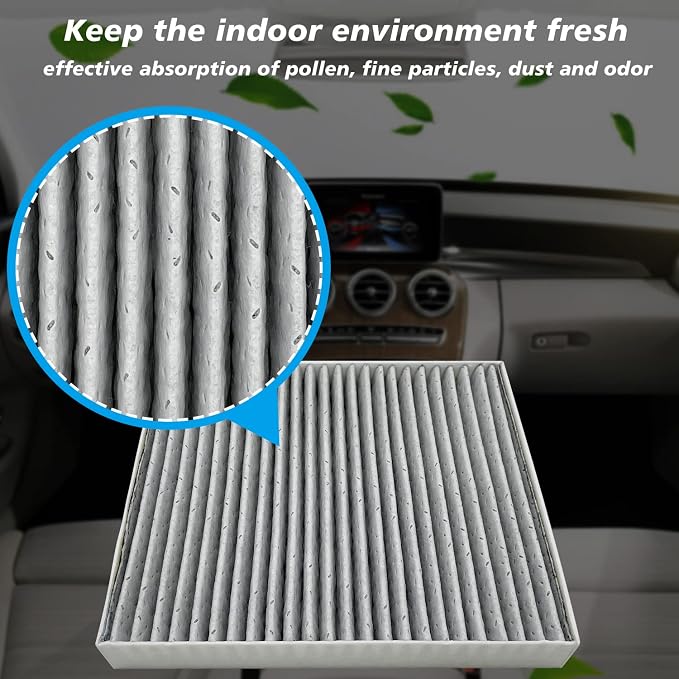 2Pcs Cabin Engine Air Filter Kits JM802 JM1722 Fits