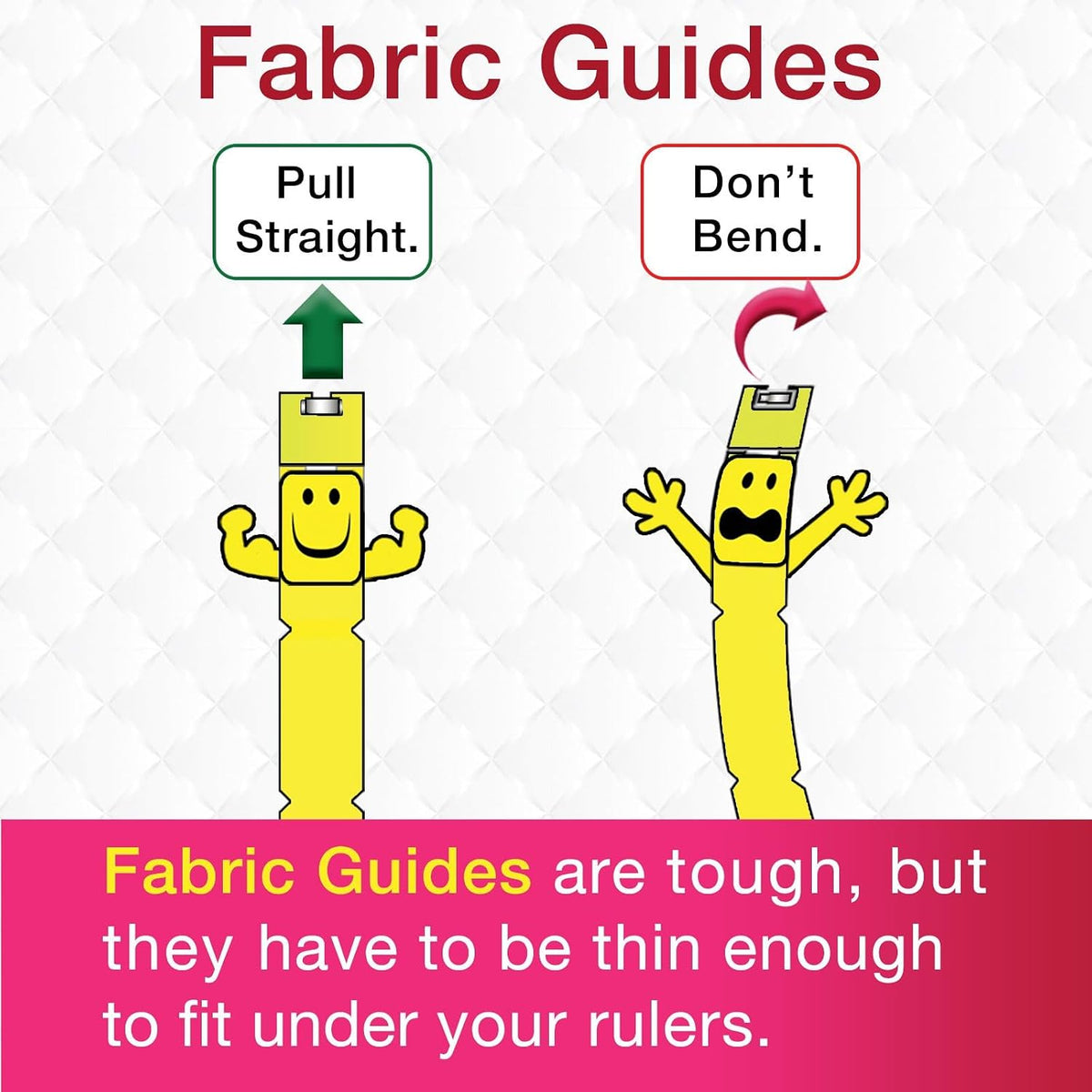 Guidelines4Quilting Quilt Ruler Upgrade Kit for 12 Inch and 24 Inch Rulers, Cut Accurate Strips and Squares Even in 1/8 Inch Increments with No Fabric Waste, Non-Slip, Left-Hand Friendly, Made in USA