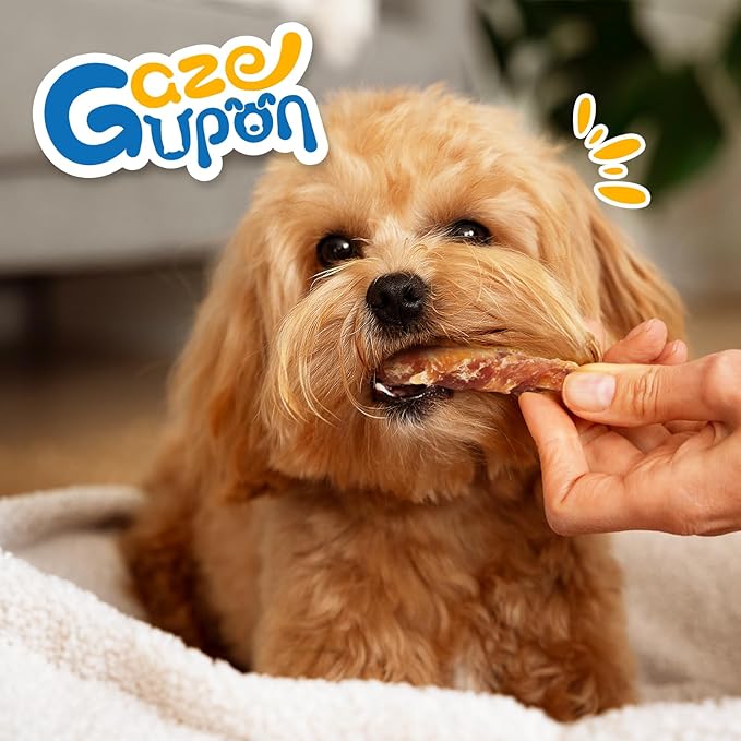 gazeupon Dog Treats，Chicken&Duck Wrapped Sweet Potato，Healthy Training Snacks for Dogs, Rawhide Free,14.1 oz