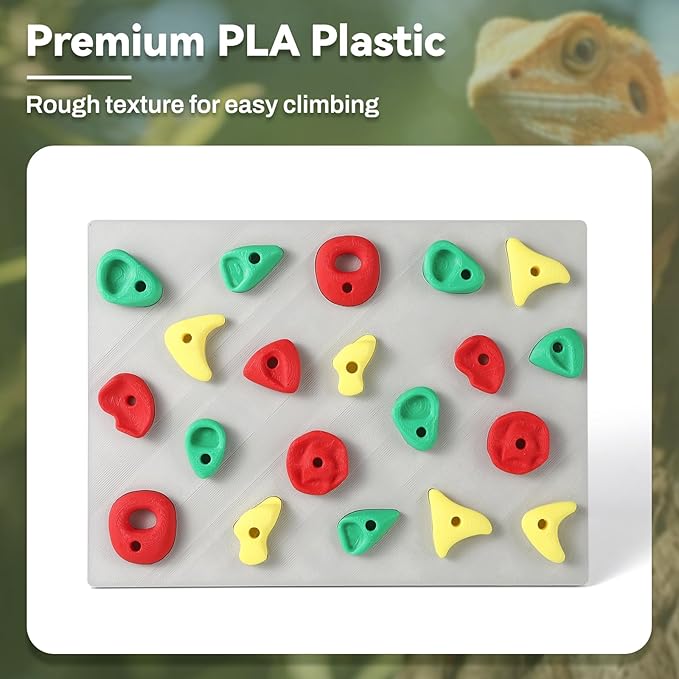 Climbing Wall for Reptiles, Reptile Tank Terrarium Accessories Habitat Decor for Bearded Dragons, Leopard Geckos, Lizards, Snakes, Tree Frogs, Amphibian Paludariums Enclosure Supplies