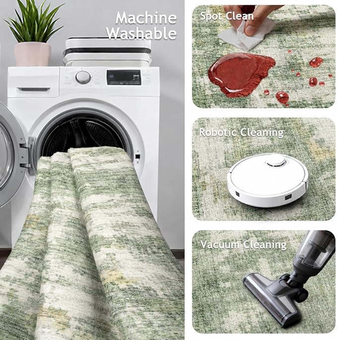 Washable Runners for Hallway 2x6 Runner Rug, Ultra-Thin Kitchen Runner Rugs
