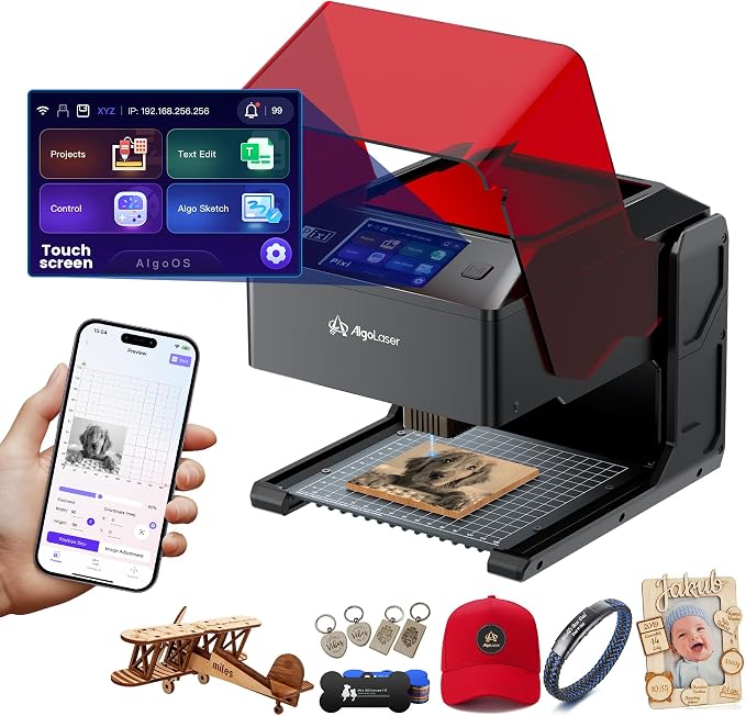 AlgoLaser 10W Portable Laser Engraver Machine: Smart Laser Engraver/Cutter
