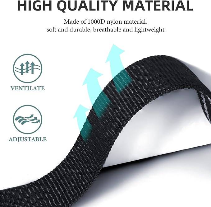 Collar Replacement Strap, Reflective Replacement Nylon Collar Strap Dog GPS Training Bark Receiver Collars, Durable Adjustable E Collar Straps for Small Medium Large Dogs, Black