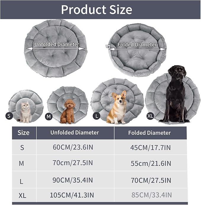 Dog Beds, Couch Cover for Dogs Washable,Round Dog Bed
