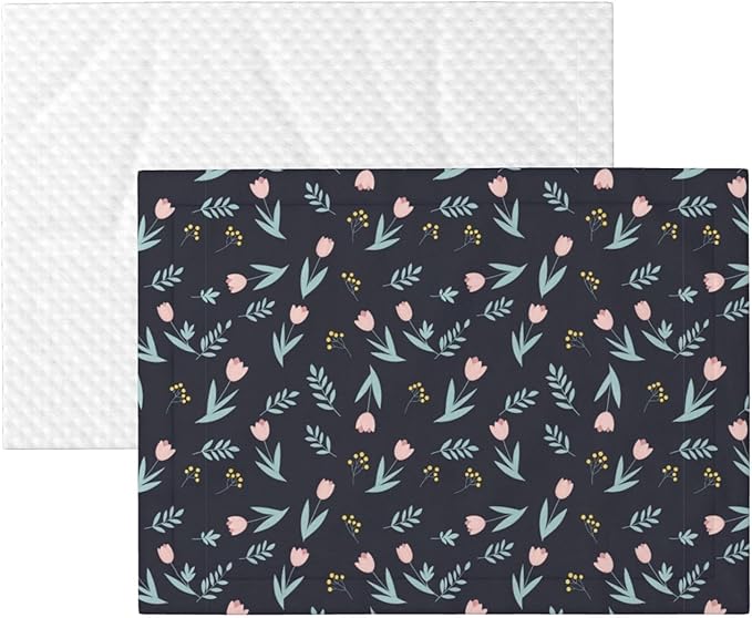 Pet Blanket for Couches and Beds, Shabby Chic Floral Tulips Flower Pink, Reversible Double Sided Plush Design with Soft Bumpy Texture and Smooth Surface, Furniture Protector