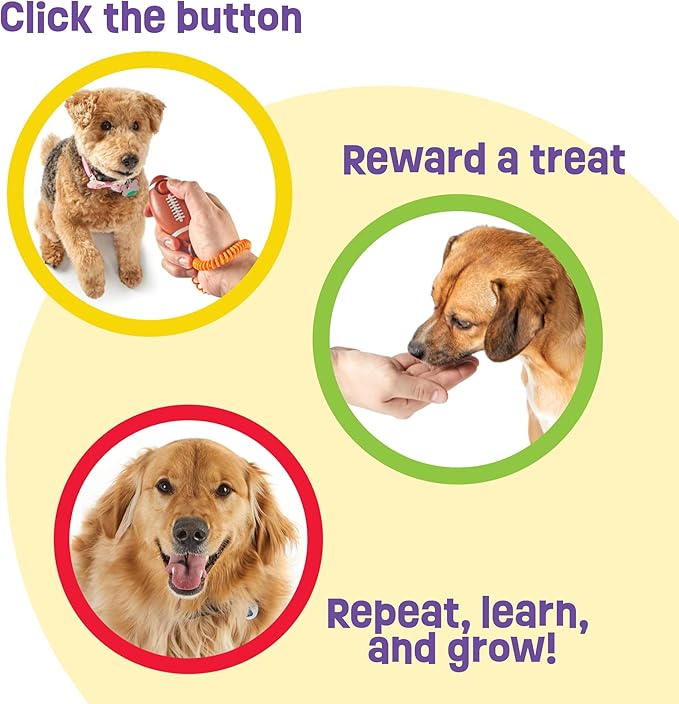 Brightkins Smarty Pooch Football Training Clicker - Dog Enrichment Toys, Accessories for Smart Dogs, Gift for Puppies