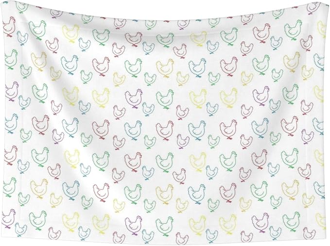 Dog and Cat Blanket in One, Hens Chicken Rainbow, Double Sided Plush Throw with Raised Dot Pattern on One Side and Flat Velvet on Other for Variety