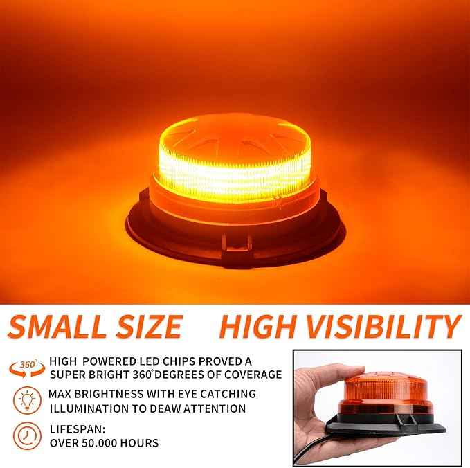 AUXMOTEC Amber Led Emergency Strobe Beacon Lights Bar