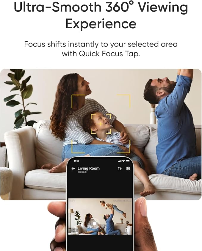 eufy Security 4K Indoor Camera E30,360° Pan Tilt,AI Auto Tracking,Color Night Vision,Pet/Baby/Nanny Monitor with Two-Way Audio,AI Human/Pet Detection,Works with HomeKit, No Monthly Fee, Black