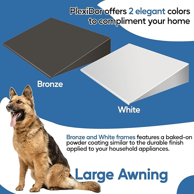 Plexidor Performance Pet Doors Universal Pet Door Awning - Door Canopy for Weather Protection