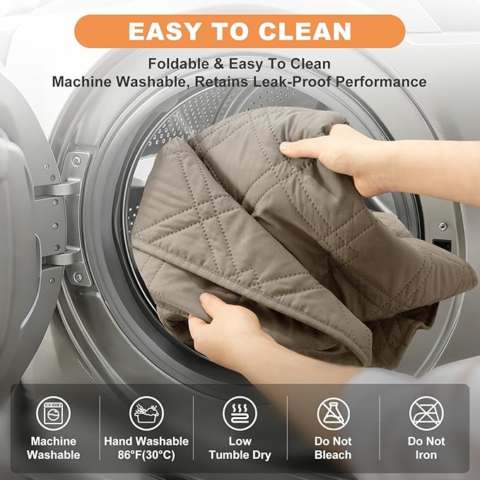 100% Waterproof Dog Couch Protector, Triple-Layer Waterproof Dog Bed Cover Pet Blanket Reversible 2-Tone Sofa Shield, Non-Slip Furniture Guard for Pets(82×92 Inch, Khaki+Khaki)