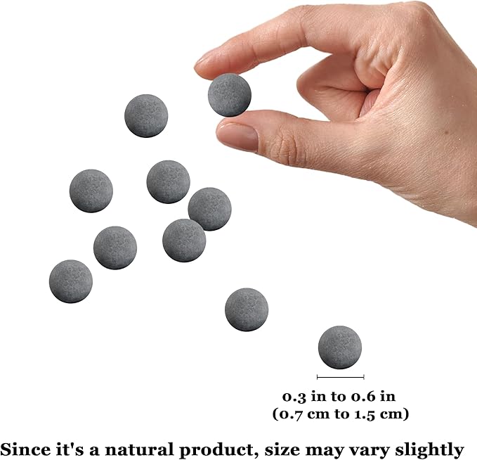 SunGrow Betta Balls, Water Conditioner with Over 30 Beneficial Elements for Tropical Fish, Freshwater Fish Tank pH Balance Decor, 0.3” Betta Fish Tank Accessories, 10 Pcs per Pack