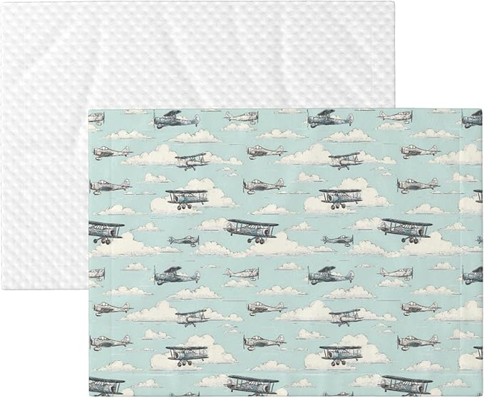 Waterproof Dog Blanket Soft Pet Blanket for Puppy Cat, Fleece Cat Throw Blankets for Furniture Bed Couch Sofa Reversible - Airplanes in The Sky 1