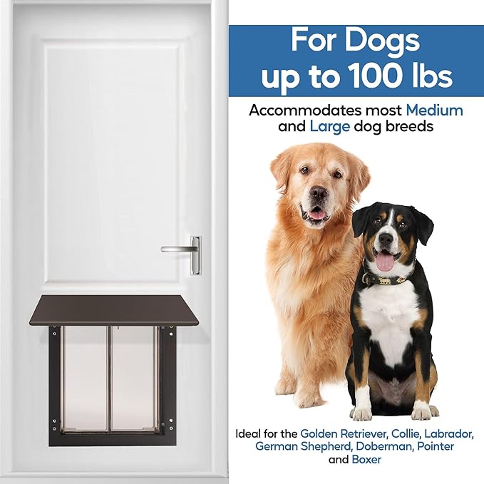 Plexidor Performance Pet Doors Universal Pet Door Awning - Door Canopy for Weather Protection