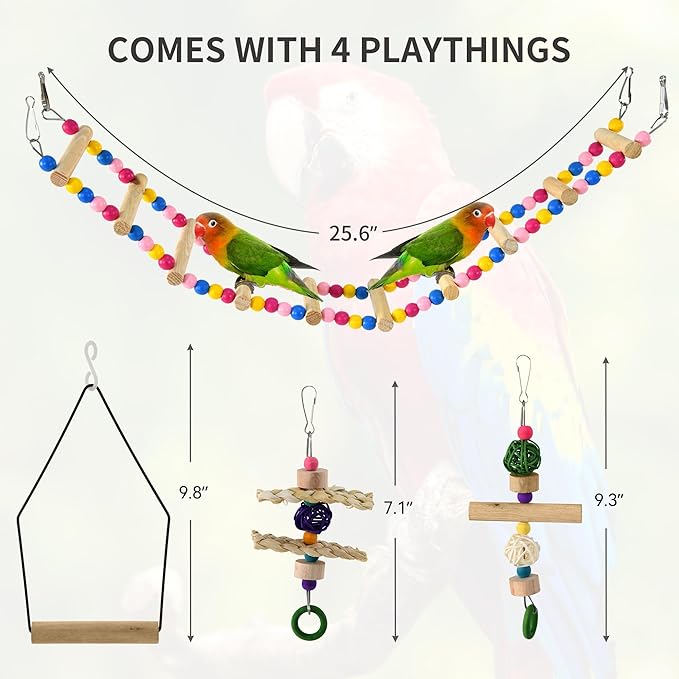 YITAHOME 62 inch Metal Bird Cage, Large Parakeet Cages for Parrot, Cockatiel, Lovebird, Pigeon with Roof Top, Rolling Stand and Hanging Accessories