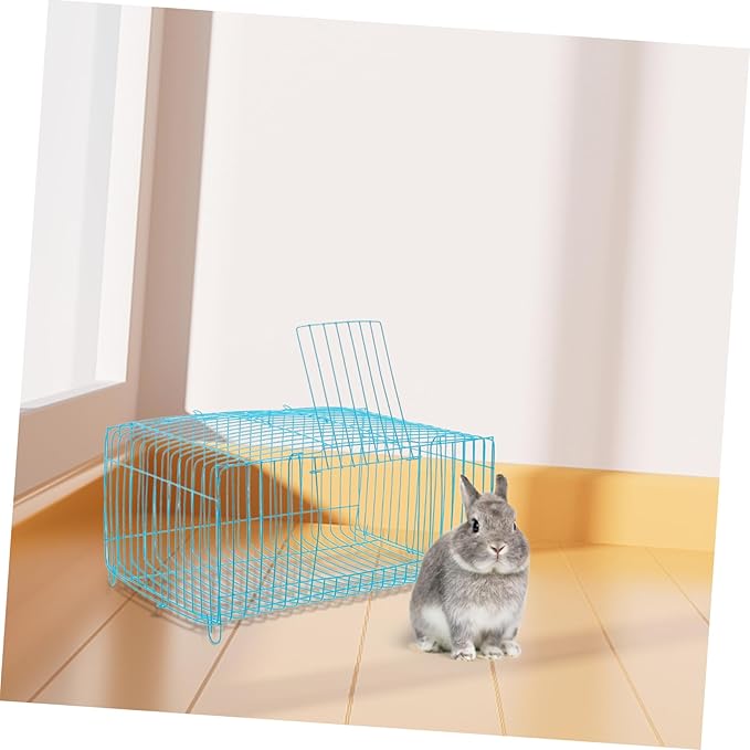 Happyyami Square Pillow Cage for Small Pets Bird Travel Carrier Sturdy Wire Cage for Guinea Pig Parrot Small Animal Habitat