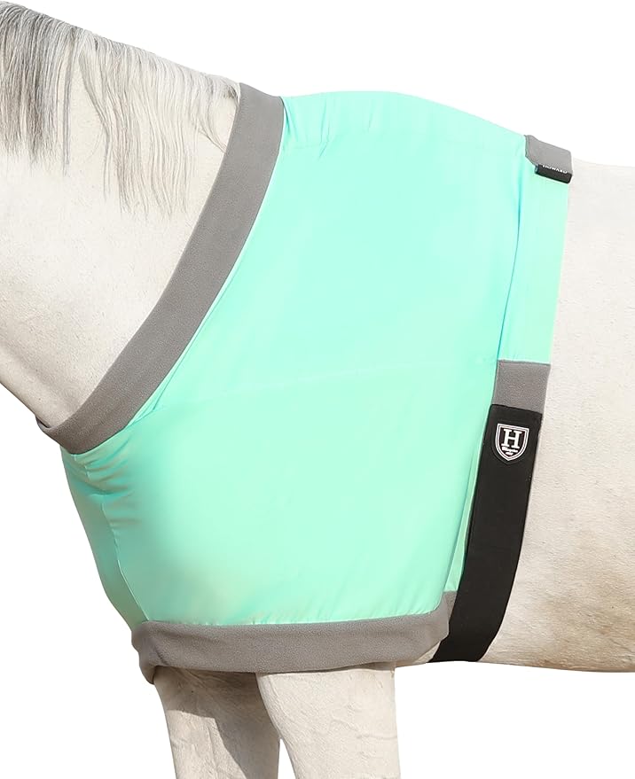 Harrison Howard Horse Shoulder Guard Thick Stretchy with Inner Soft Fleece Lining Adding Comfort Prevents Chafing Summer Mint M