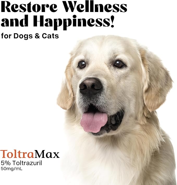 Toltrazuril 5.0% for Horses, Dogs, Cats, 60mL/2 Ounce, for Non-Food Chain Animals, Alfalfa
