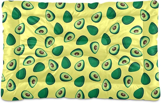 Pet Bed Yellow Avocado Dog Bed Mat Absorbing Non Slip Pad Pet Sleeping Mat for Small, Medium, and Large Dogs Puppy Cat 36 in x 24 in
