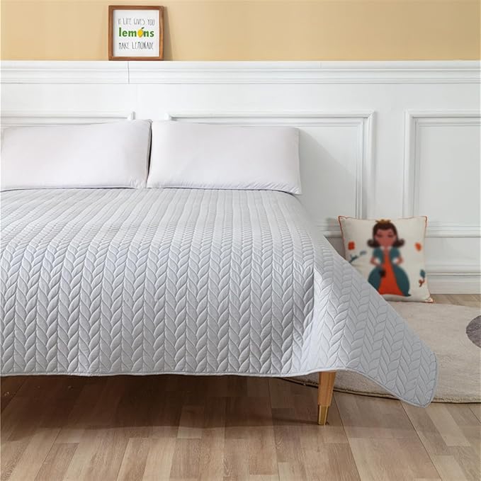 GIBZ Waterproof Dog Bed Cover Anti Slip Pet Furniture Protector Washable Blanket Large Soft Quilted Mat, Dark Grey, 130x210cm