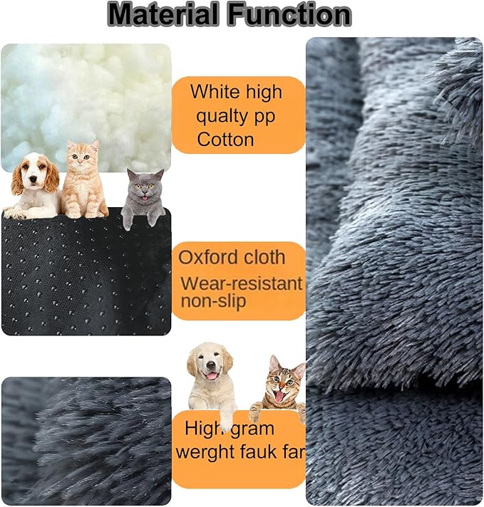 Dog Crate Mat, Dog Bed for Large Dogs, Comfy Fluffy Kennel Pad Anti-Slip for Dog beds & Furniture, Quilted Dog Bed for Pets for Medium/Small Dogs Cats (Color : Gray 1, Size : 20x14.9)