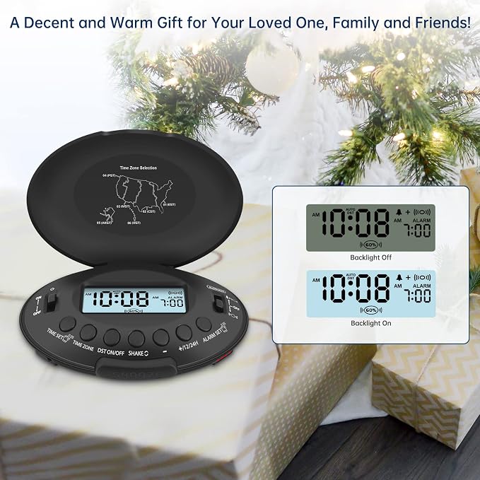 DreamSky Vibrating Alarm Clock for Heavy Sleepers