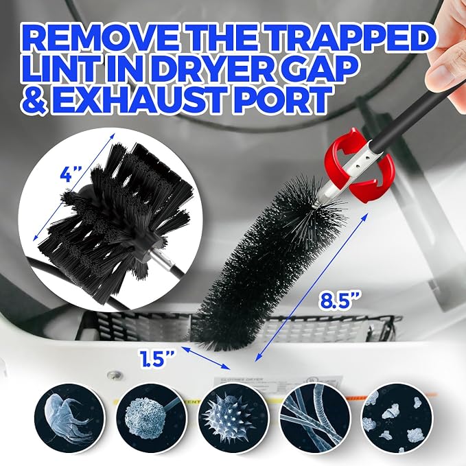 Holikme 40 Feet Dryer Vent Cleaner Kit, Flexible Lint Brush