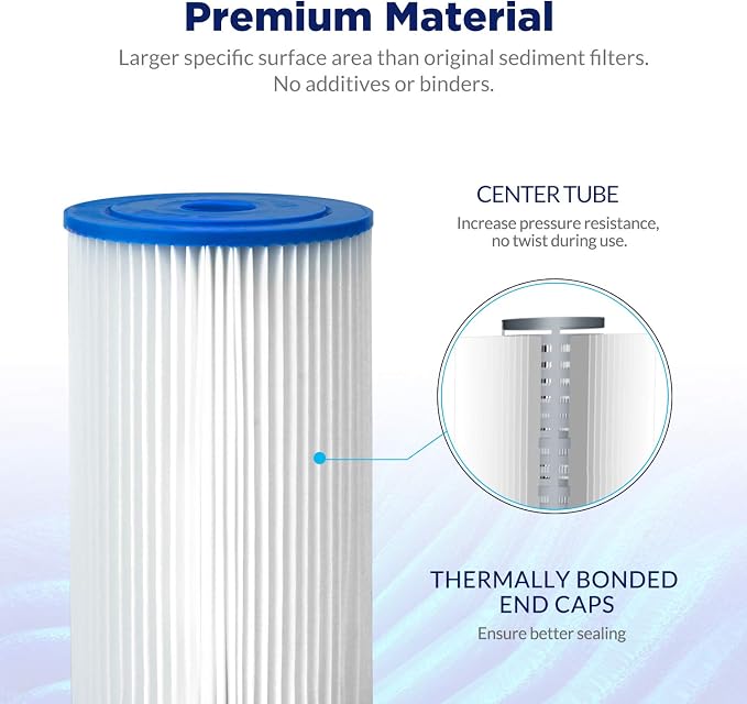 Membrane Solutions 50 Micron Whole House Sediment Water Filter Replacement
