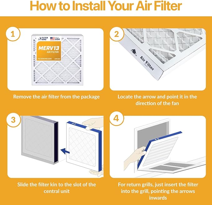 Filter King 5.88x12.13x1 Air Filter | 12-PACK | MERV 13 HVAC Pleated A/C