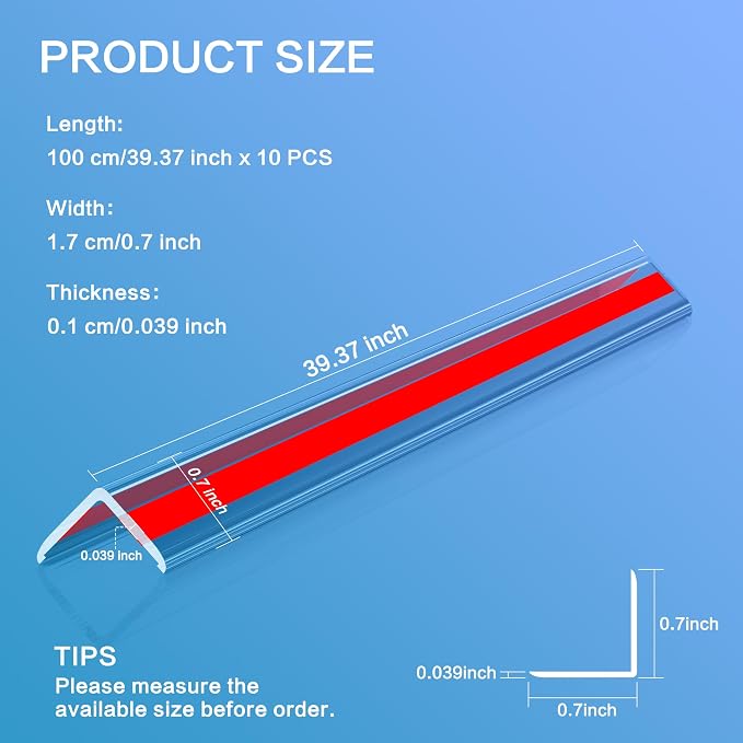 Clear Self-Adhesive Mini Wall Corner Protectors, Cute Corner Guards & Edge