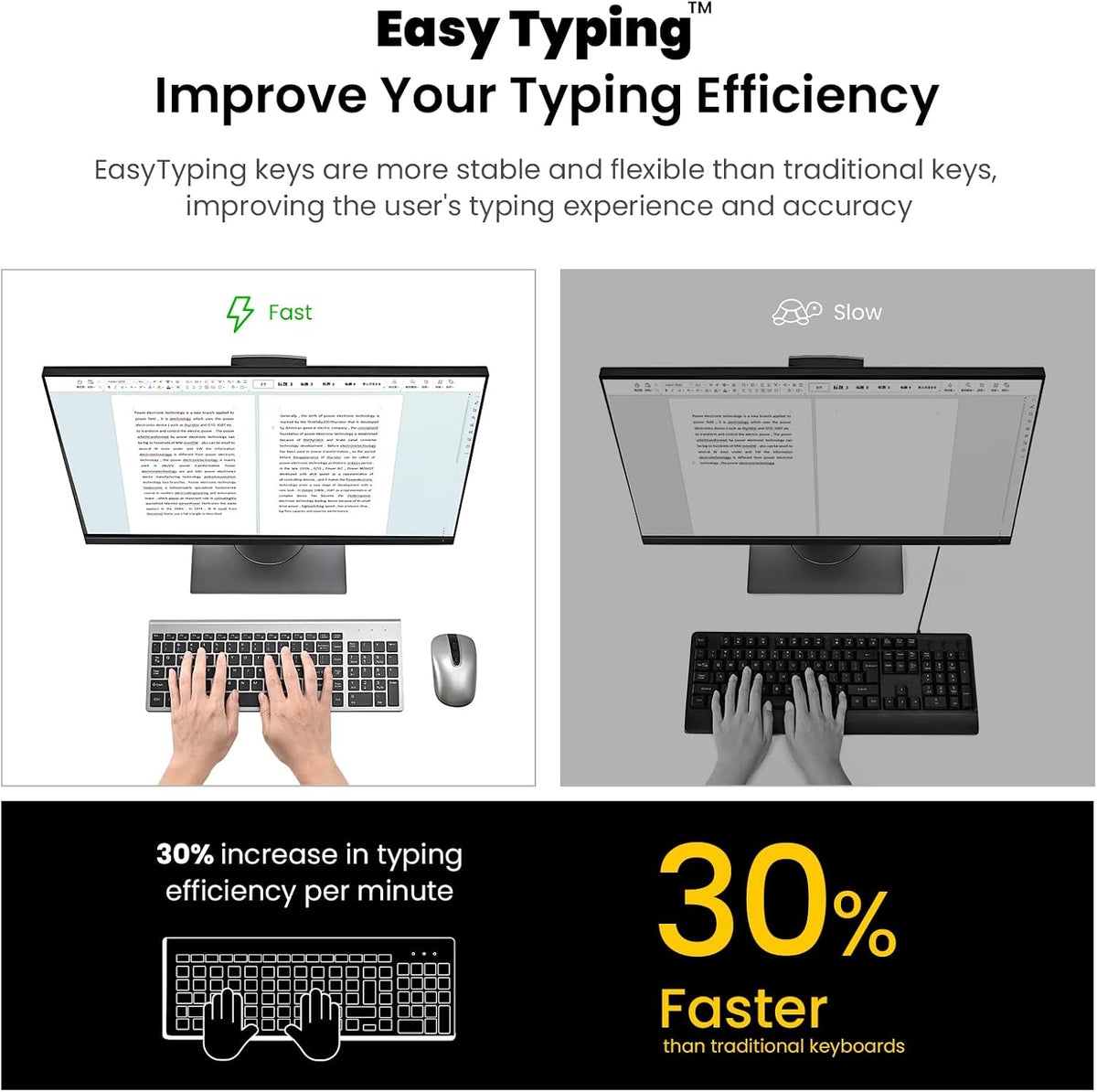 cimetech Wireless Keyboard and Mouse Combo - Grey Black