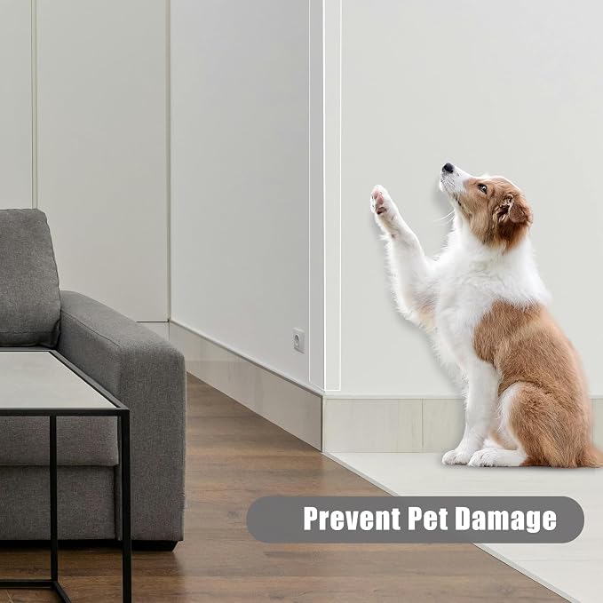 4 PCS Wall Corner Protectors, 42cm Length Self-Adhesive Plastic Baby Corner