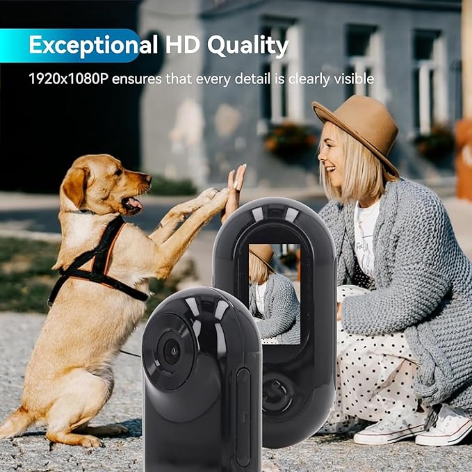 VBESTLIFE HD 1080P Dog Collar, Cat Collars Camera Sport Action Camera with Video Records, Body Cam Collar Pet Supplies Designed Birthday Gift (Black),