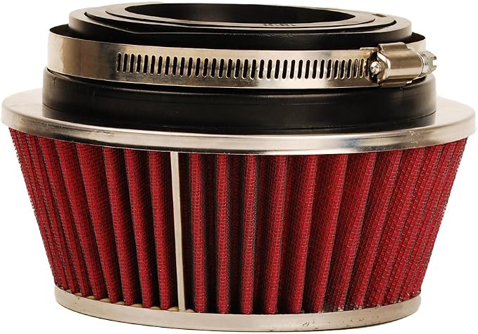 HIFROM 8161 Universal Clamp-On Air Filter Black Small Round Reverse Tapered fit