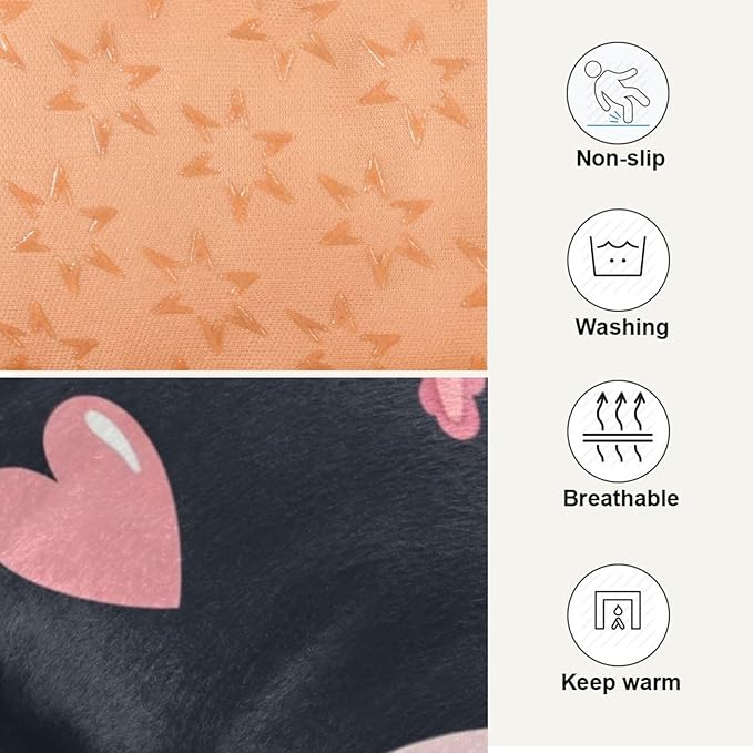 Emelivor Cute Axolotl Heart Black Dog Cat Bed Washable Crate Pet Bed Anti-Slip Comfortable Crate Pet Puppy Bed Mat for Indoor Small Medium Large Dogs,36x24in