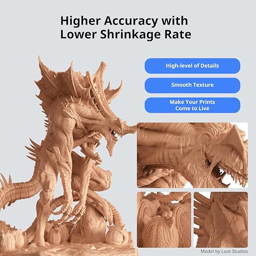 ANYCUBIC ABS-Like Resin 3.0, Upgraded 14K 3D Printer Resin