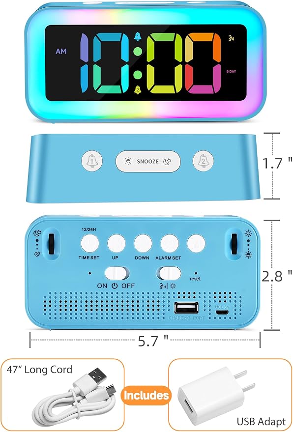 Cadmos Loud Alarm Clock for Bedrooms