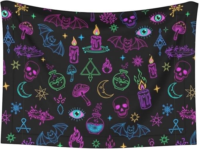 Pet Blanket for Couches and Beds, Halloween Goth Witchy Witch, Reversible Double Sided Plush Design with Soft Bumpy Texture and Smooth Surface, Furniture Protector