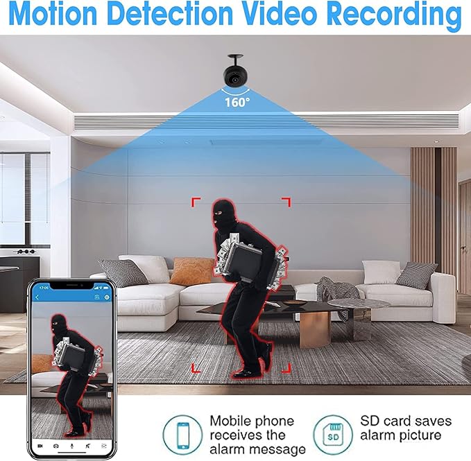 4K Security Cam with Night Vision and Built-in Battery Camera, Home/Office Camera Wireless Technology for Phone App Monitor GTYT (QW16Q2)
