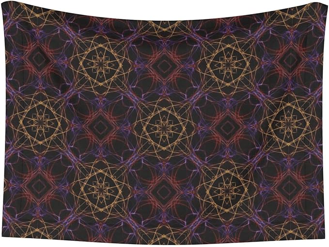 Reversible Plush Pet Blanket for Puppies Kittens, Magic Smoking Sacred Geometric, Double Sided Gentle Dot Texture for New Pets Adjusting to Home Environment Softly