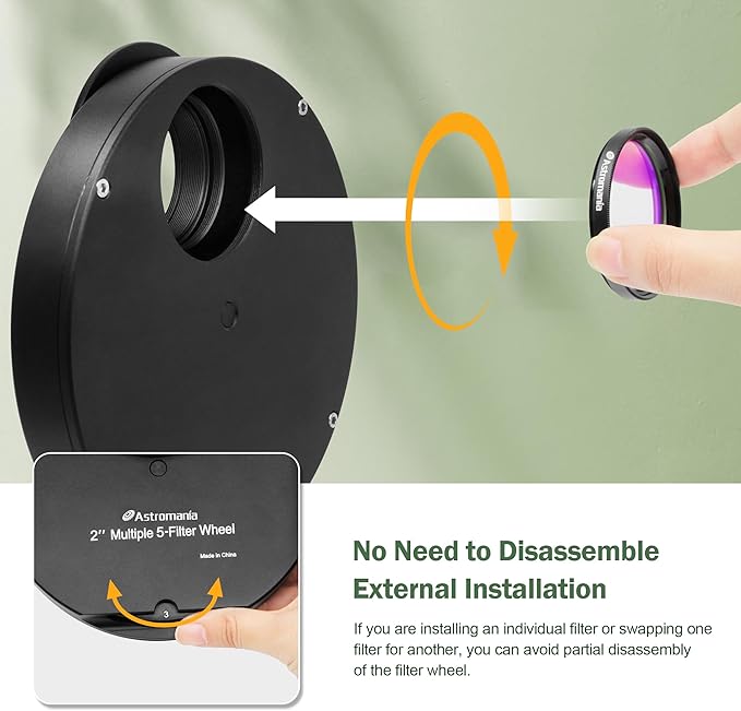 Astromania Telescope Filter Wheel Holder, Filter Wheel Drawer Compatible