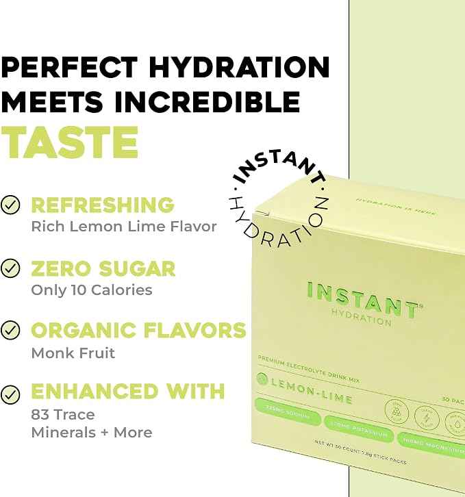Instant Hydration Electrolytes Powder Packets
