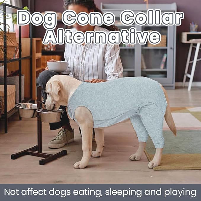 Nanaki Dog Wound Care Shirt, Leg Sleeves to Stop Licking Rear Leg and Abdomen, Surgery Suit for Female Spay, Onesie for Surgery Female, Surgical Recovery Suit Wound Heal Clothes