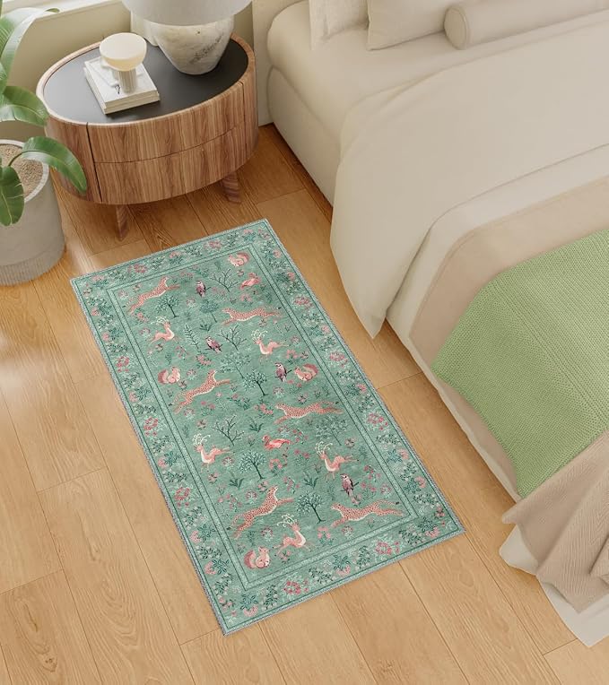 DUKINO 2x4 Rug for Hallway, Washable Kitchen Runner Rug