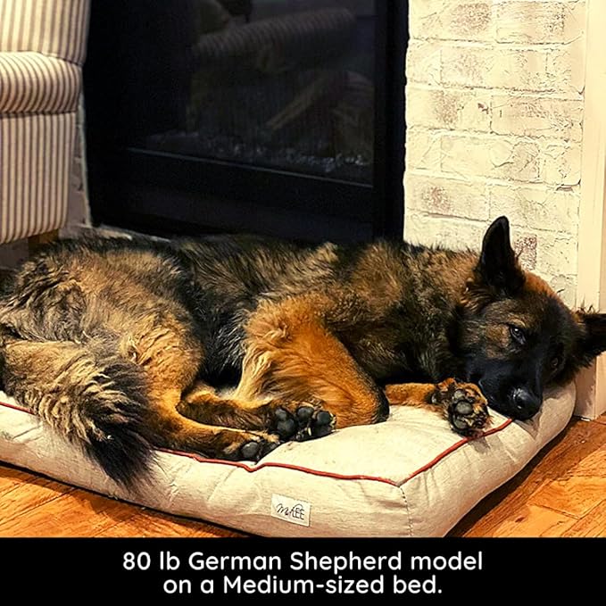 Midlee Outdoor Dog Bed- Medium Tufted Washable Water Resistant Pet Kennel Mat
