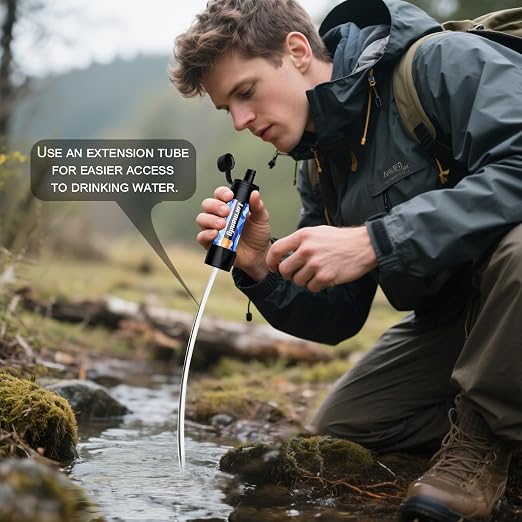 Straw Water Filter 5 Pack – Outdoor Camping & Hiking Survival Gear Kit