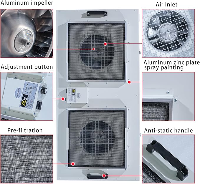HEPA H14-Filter Laminar Flow Hood Updated FanFilter Unit（Include HEPA