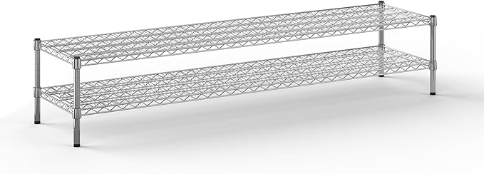 18" Deep x 72" Wide x 14" Height Wire Shelving Kit | 2-Tier | NSF Commercial Storage Rack Unit