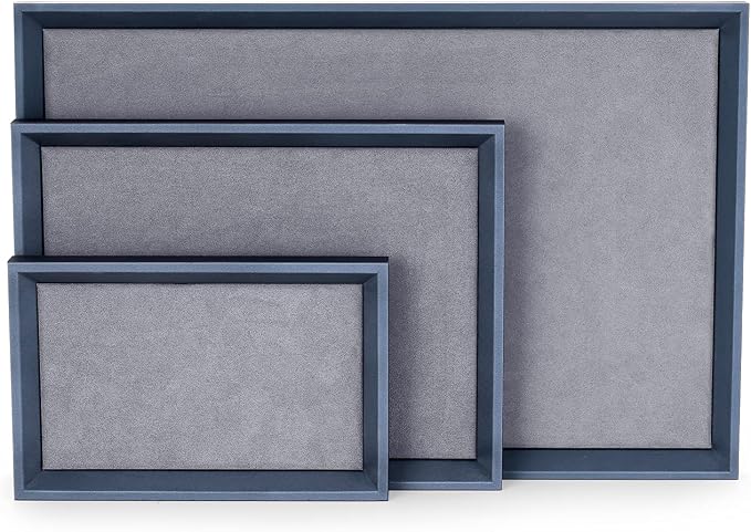 Oirlv Premium Leather Flat Jewelry Tray Jewelry Display Organizer, Valet Tray